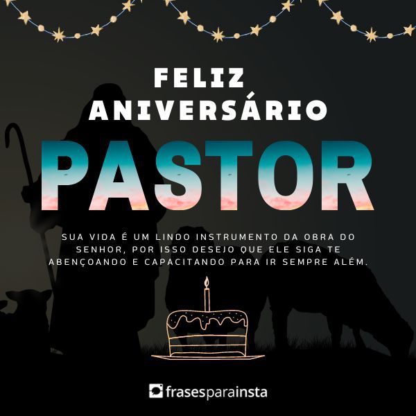 Mensagem de Aniversário para Pastor com Desejo de Bênçãos