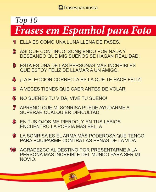 Frases em Espanhol para Foto