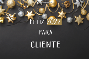 Feliz 2022 para Clientes: Feliz ano novo, cliente, amigo e parceiro